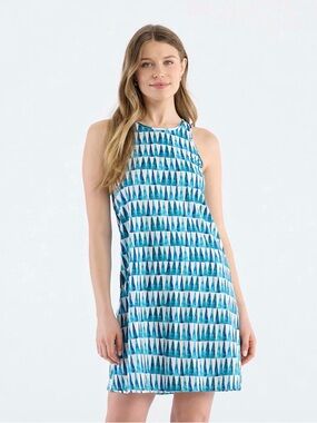 NEW CAPELTON ROAD Painted Triangles Summer Shift Dress UPF 50 Size Small NWT